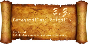 Beregszászi Zoltán névjegykártya