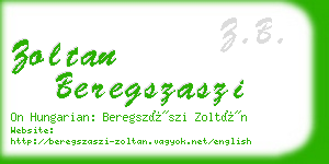 zoltan beregszaszi business card